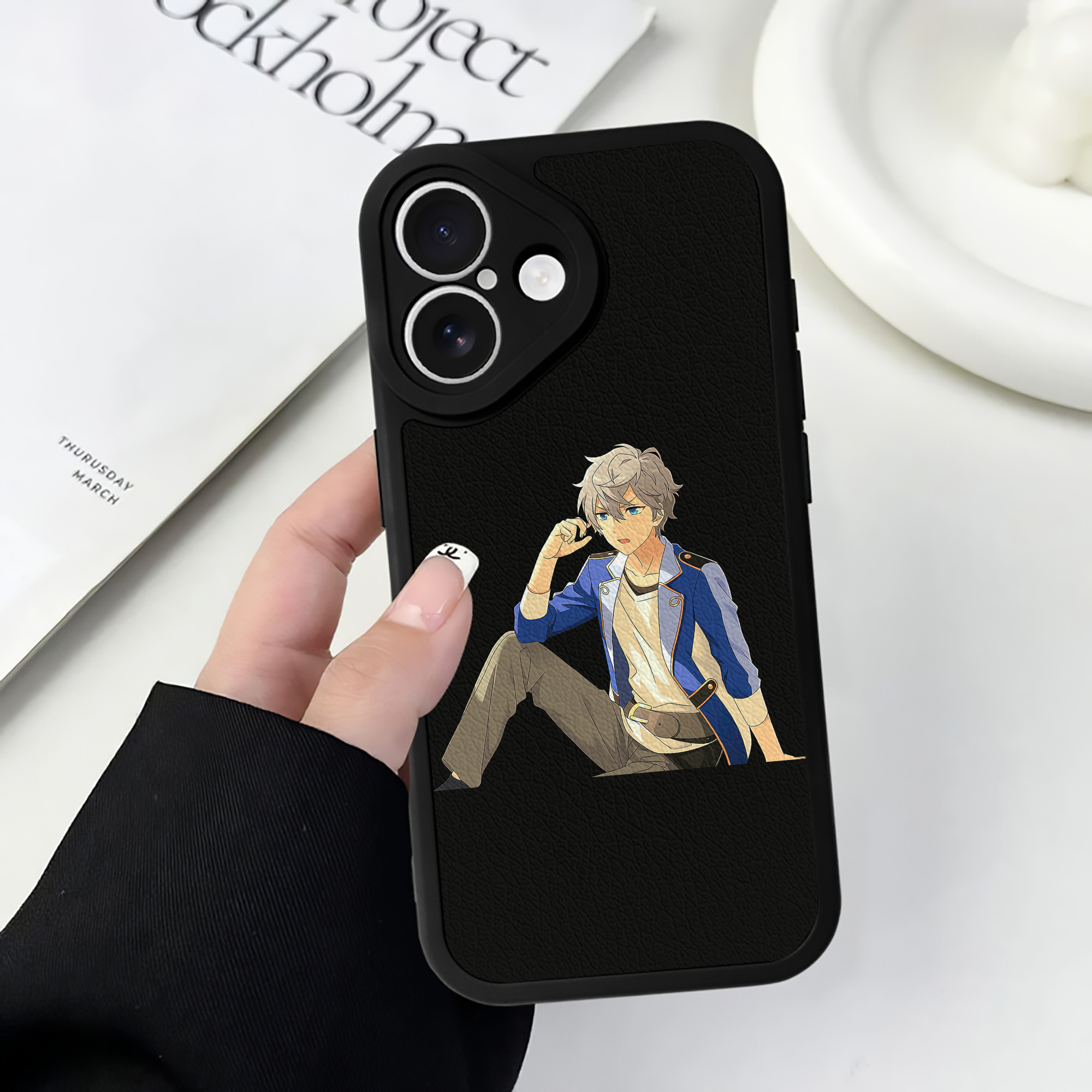 （画像用） あんさんぶるスターズ! Ensemble Stars 【iPhone 16シリーズ対応】シリコンスマホケース（レザー調） 材質：シリコン